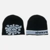 Adwysd Reversible No Cuff Beanie Black Silver