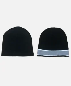 Adwysd Reversible No Cuff Beanie Black Silver