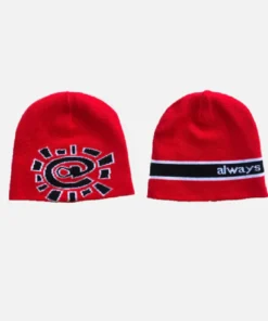 Adwysd Reversible No Cuff Beanie Red